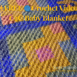 Colorful pastel C2C baby blanket from free crochet video tutorial