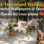 Crochet swing wallpaper preview – cozy handmade textures and fairytale floral designs for your phone