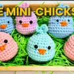 Cute pastel crochet mini chicks amigurumi free pattern for beginners
