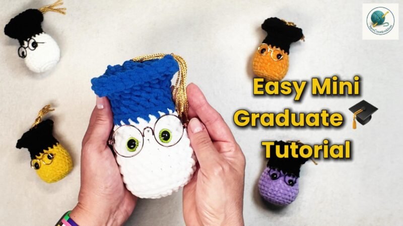 Easy Mini Graduate Amigurumi Crochet Tutorial for Beginners